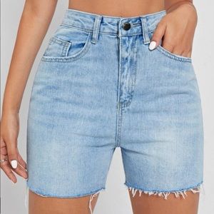 high waisted jean shorts